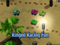 This is a 2D car racing track game.