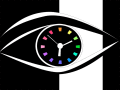 Screenshot of Eye Clock screensaver 2.4