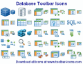 Sleek toolbar icons for database applications