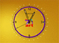 Screenshot of 7art Liquid Clock gold edition ScreenSaver 3.0