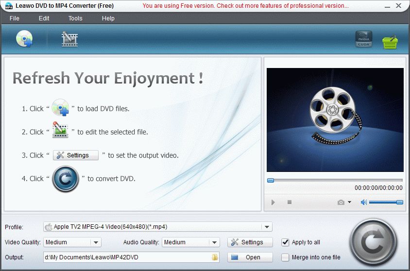 free convert mp4 to dvd video format