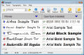 Screenshot of Typograf font manager 5.2c