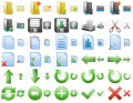 Large toolbar icons for a modern application