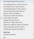 Screenshot of Magic Fingers Hot Key Launcher 1.1.1.1