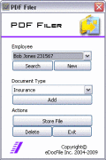 Screenshot of PDF Filer II V 1.0