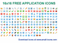 Screenshot of 16x16 Free Application Icons 2010.1