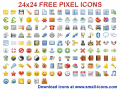 Screenshot of 24x24 Free Pixel Icons 2010.1