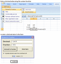 calculates the fraction from a decimal