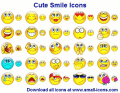 A fine set of bright and cheerful smile icons