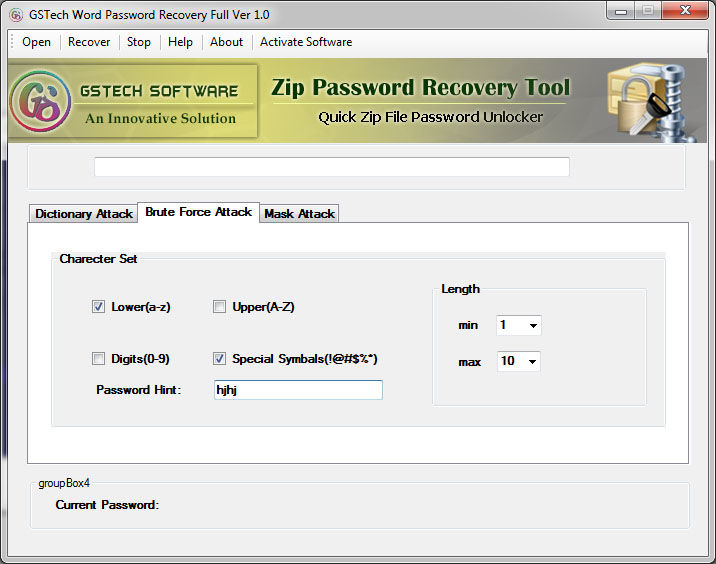 zip password recovery progra