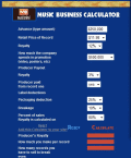 Screenshot of Music Business Profit & Loss Calculator 2.0