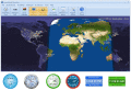 Desktop world clock with real world map