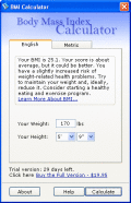 Screenshot of Body Mass Index Counter 1.2