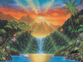 Screenshot of Paradise Falls Screensaver 1.0