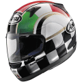 Screensaver showing various Arai helmets.