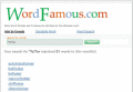 Screenshot of WordFamous.com 1.0