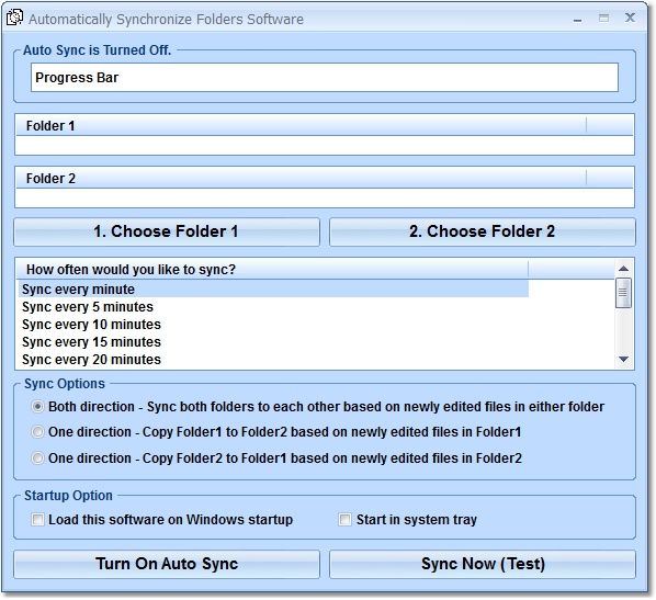 Automatically Synchronize Folders Software 7.0 - Automatically sync two folders while you work