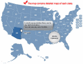 Multi-level drill-down map of USA for web