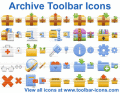 Toolbar icons for archive and backup software