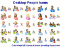 Icons of people drawn in avatar-like style