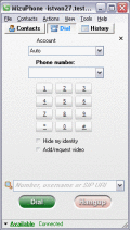 Screenshot of Mizu SIP SoftPhone Free 2.1.1