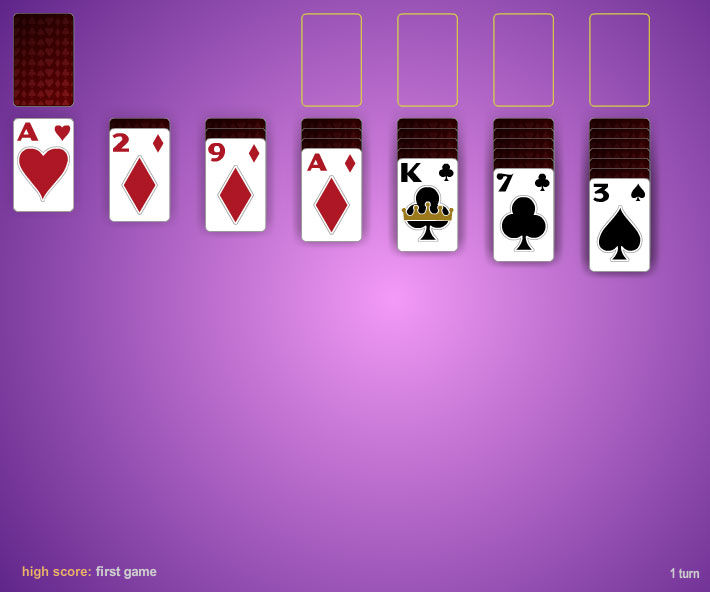 One Card Three Pass Klondike Solitaire 1.0 - 1 Card 3 Pass ...