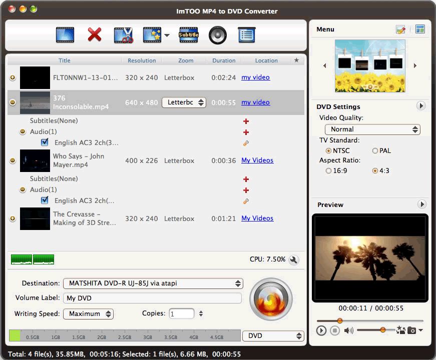 burn mp4 to dvd mac free burn mp4 to dvd mac free